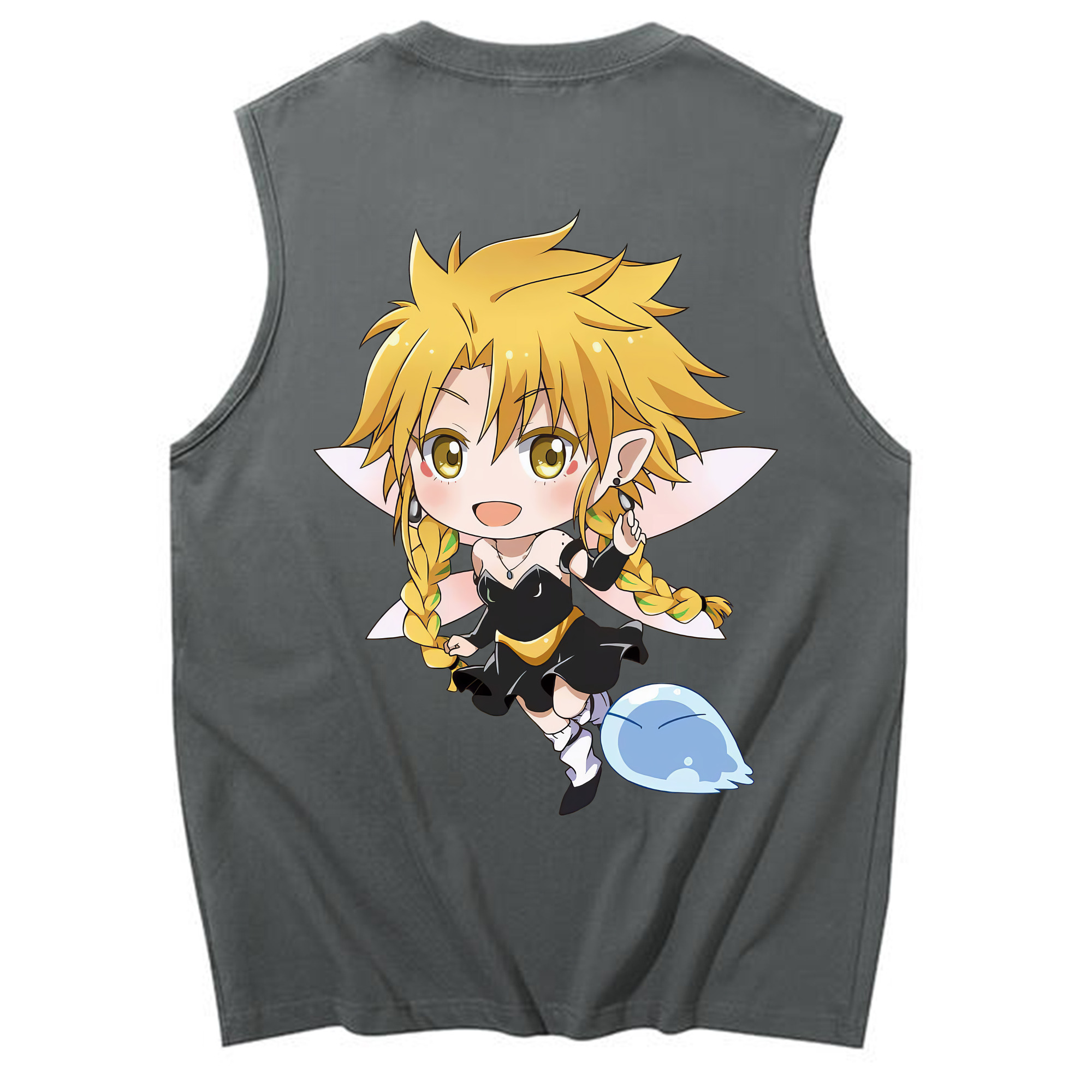 （画像用） 転スラ Regarding Reincarnated to Slime コットン100％タンクトップ（背面プリント）